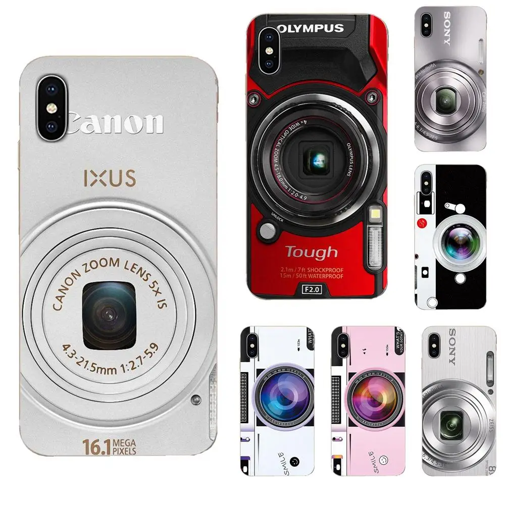 Симпатичная ретро-камера для Apple iPhone 4 4S 5 5C 5S SE SE2020 6 6S 7 8 11 Plus Pro X XS Max XR красочный