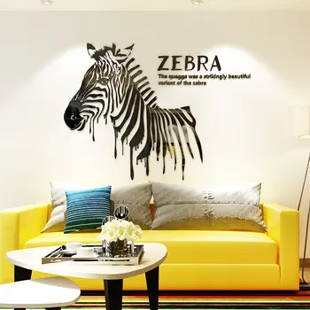 

Zebra Stickers For Living Room TV Background Home Art Decorations Accessories Wallpaper Modern Wall Stickers Bedroom Wall Decals