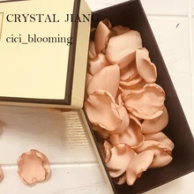 Светло-Коралловый оранжевый цвет лепестки для свадебный цветок девушка Лепестки розы 100 шт./лот