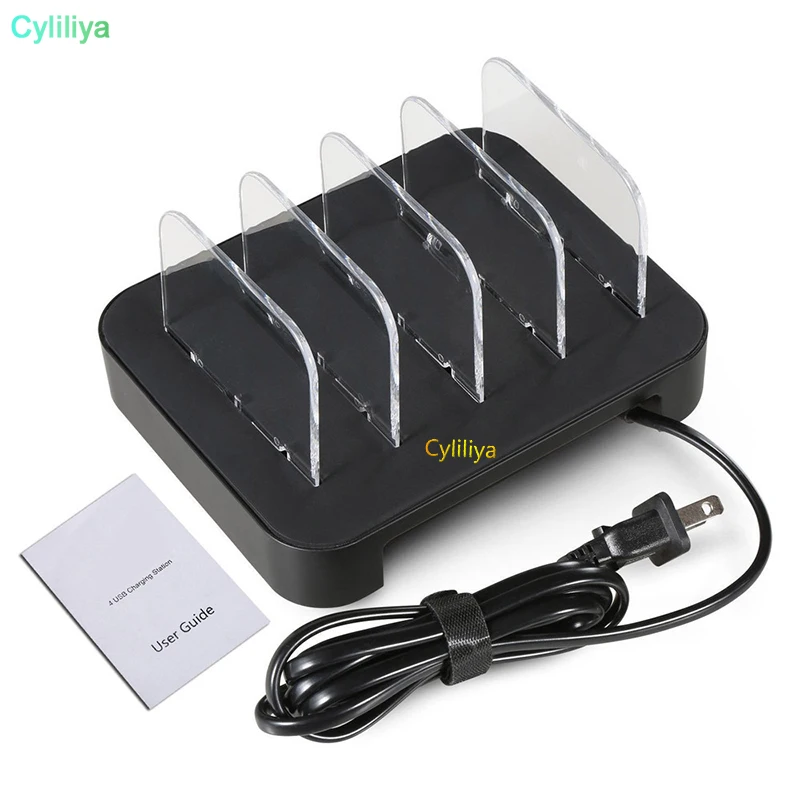 4USB Smart и устройство для быстрой зарядки Съемная Универсальный Мульти-Порты и разъёмы зарядка через usb станции, 24 Вт 4-Порты и разъёмы зарядка через usb док-станция