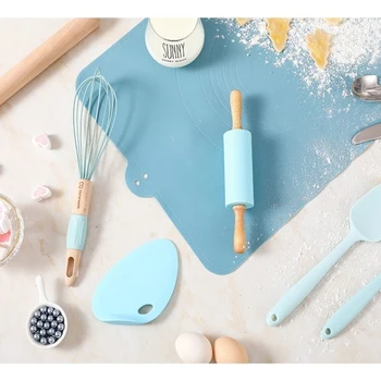 

Non-slip And Panel Mat Non-stick Mat Silicone Kneading Mat Thickened With Scale Rolling Mat Kitchen Baking Tools Kitchen Tools