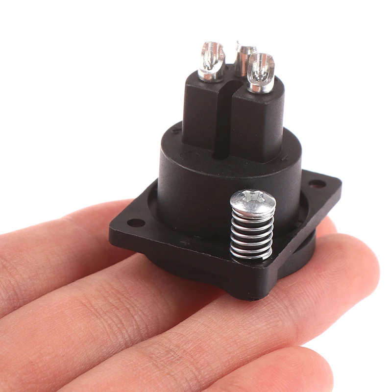 

1Pcs 3 Pin Waterproof Female Chassis Panel Mounted Socket Adapter Soldering for Power MIC Connector Black