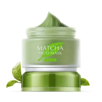 

Matcha Mud for Mask Face Cream Deep Cleansing Oil-control Blackhead Moisturizer Acne Removal Pore Treatment Masks T4MB
