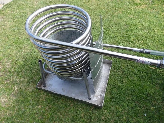 SS304 Stainless Steel Coil Heat Exchanger Hot Water Coil for DIY Dutch Tub,  Wood Fried Hot