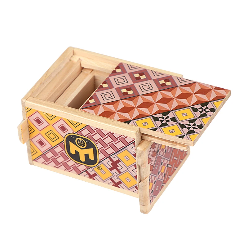 Mensa Japanese Puzzle Box Wooden Magic Compartment Brain Teaser trick box Educational Secret Box Kids Wood Toy Gift