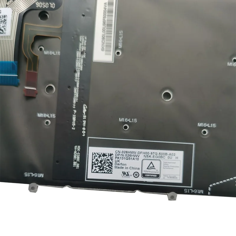 Teclado para Laptop Dell em Xps 13 9365 P71g 0wpcf9 Wpcf9 com Retroiluminação - Imagem 3