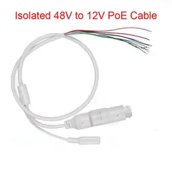 NEW 48V to 12V Isolated  PoE Cable With DC Audio IP Camera RJ45 Cable built in PoE module For CCTV IP Camera Board Module