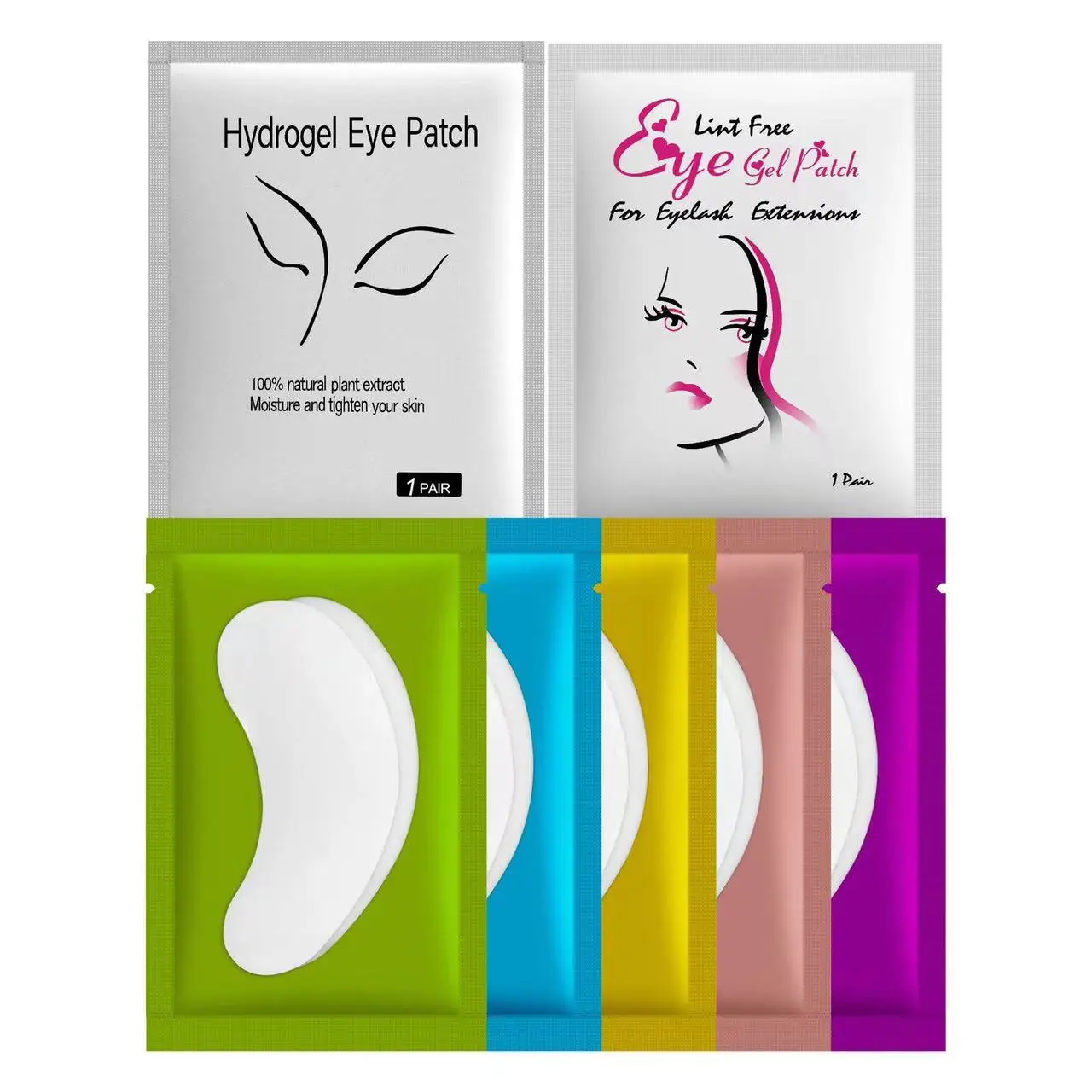 

Патчи под глаза для наращивания ресниц, гелевые увлажняющие накладки под глазами, 50 шт.