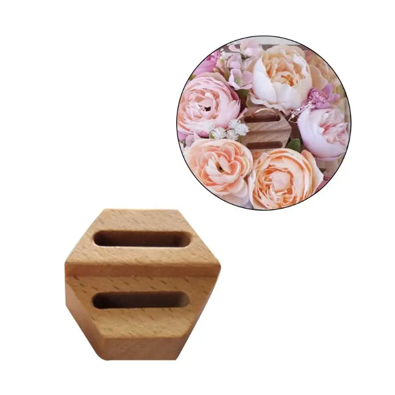 

Simple Wooden Hexagon Ring Display Stand Couples Rings Storage Rack Jewelry Holder Tray Organizer Gifts