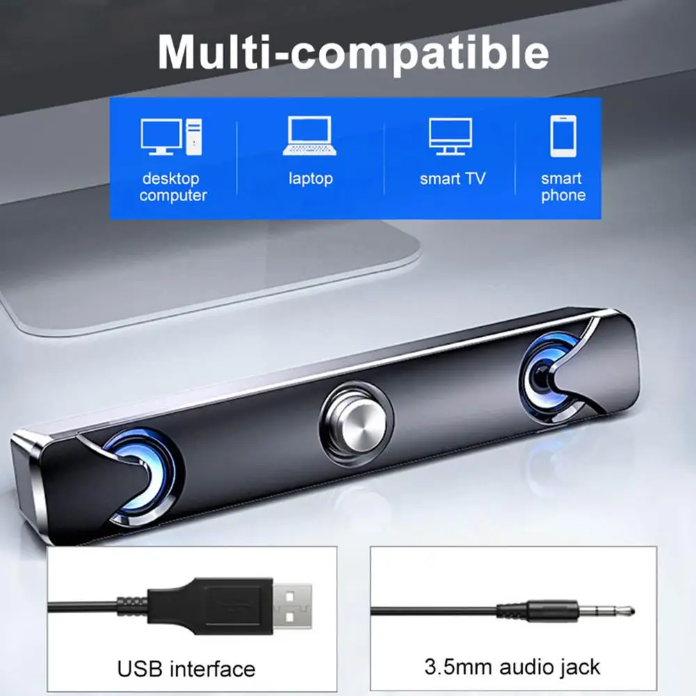 SADA V111 Speaker Komputer Soundbar 