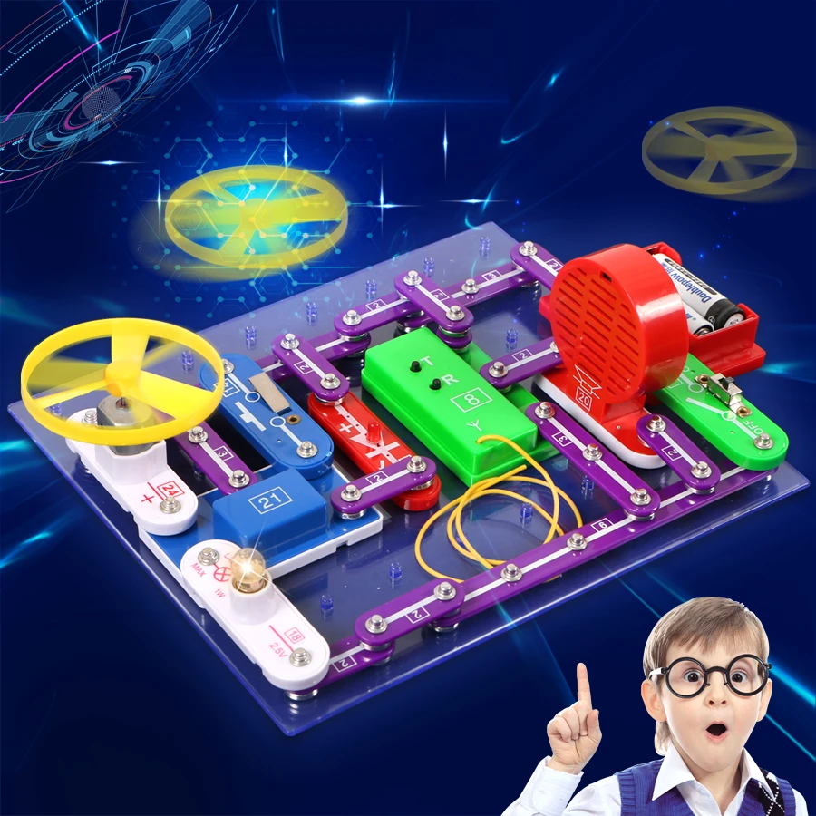 

Building Blocks Compound Mode Switch Circuits Electronics Block Kit 789 kinds Electronic Block for Kid Scienstic Educational toy