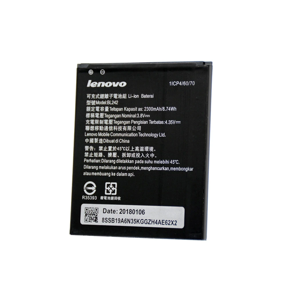 100% Оригинальный аккумулятор BL242 для Lenovo K3 K30 W A6000 A3860 A3580 A3900 A6010 Plus 2300 мАч новая