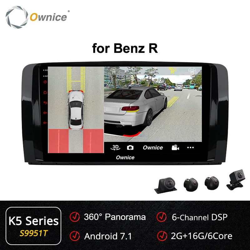 Ownice K1 K2 K3 K5 K6 Восьмиядерный Android 9,0 автомобильный DVD для Mercedes Benz AMG/R класс W251 R280 R300 R320 R350 gps Радио стерео 4G - Цвет: S9951 K5 Series