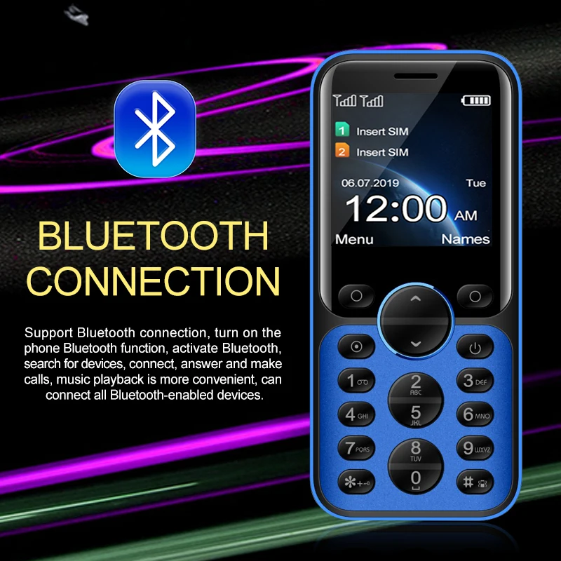 Kopen Bluetooth Dial Mini Bar Telefoon Magic Voice Spare Toetsenbord Mobiel