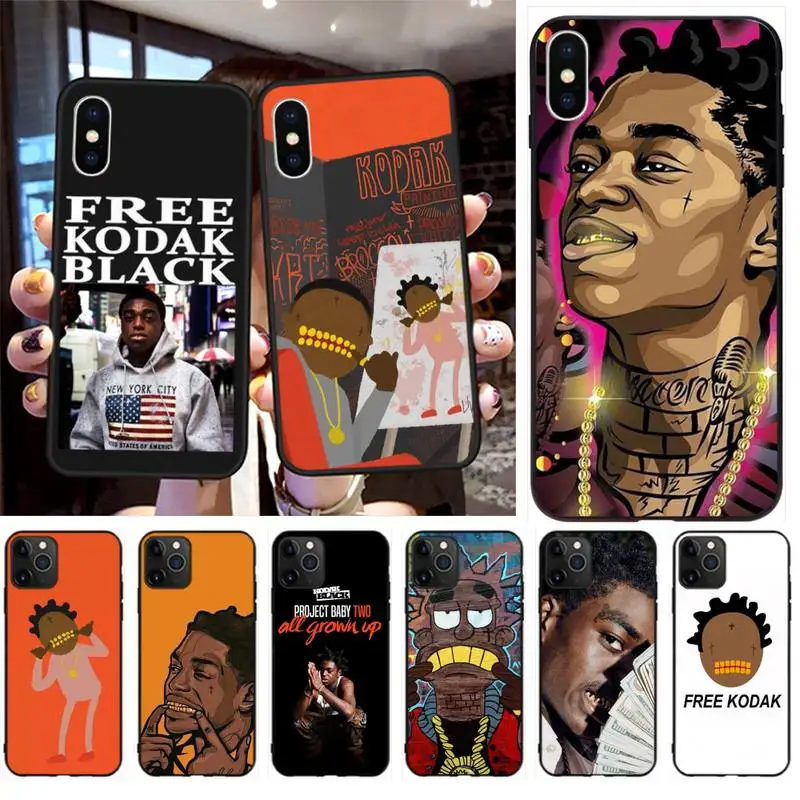 HPCHCJHM Kodak Black Rapper Soft Silicone TPU Phone Cover for iPhone 11 pro XS MAX 8 7 6 6S Plus X 5S SE 2020 XR case