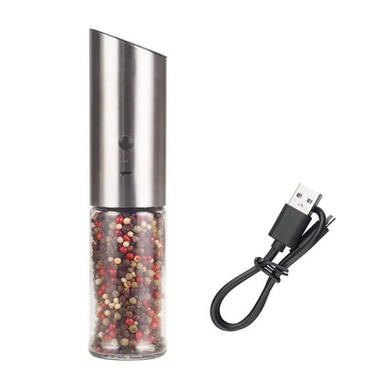 

Metal Black Pepper Grinder Thick Salt Grains Grinder Kitchen Seasoning Pellet Kitchen Kuchnia Akcesoria Electric Utensil OB50YM