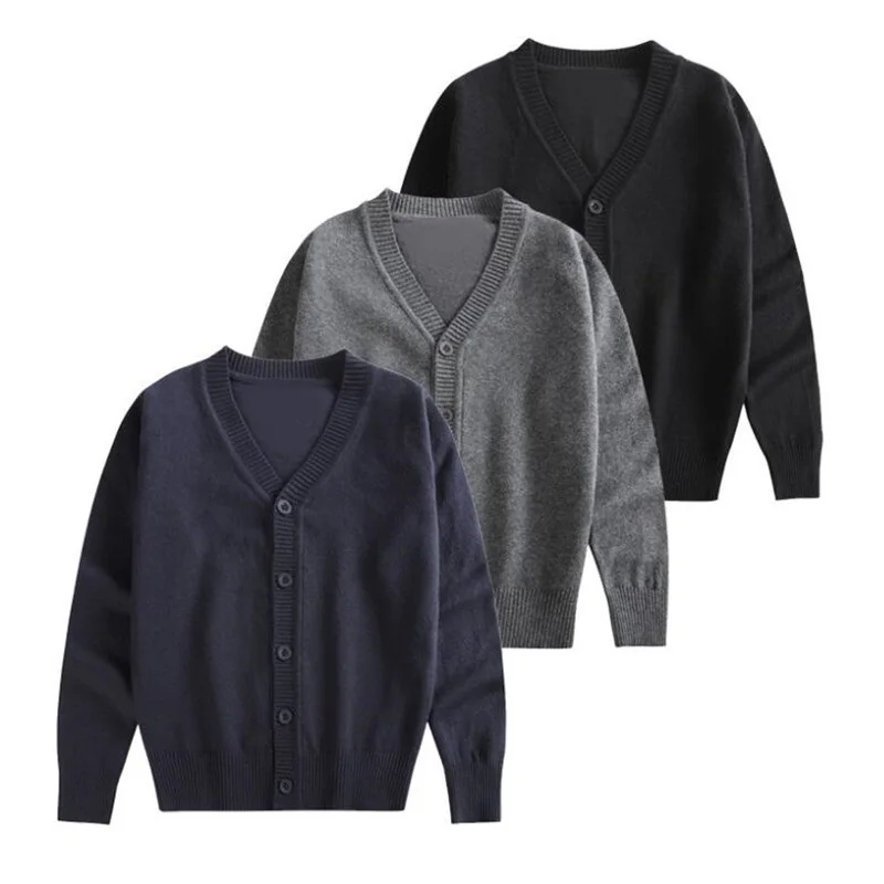 School Uniform Kids Knitted Sweater Boys Girls