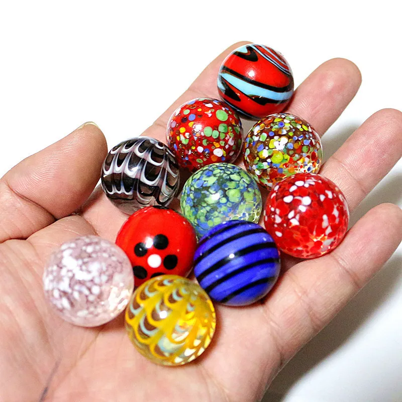 25mm Handmade Glass Marbles Balls Ornament Home Decor Accessories For Fish Tank Vase Aquarium Game Pinball Toy For Kids Children