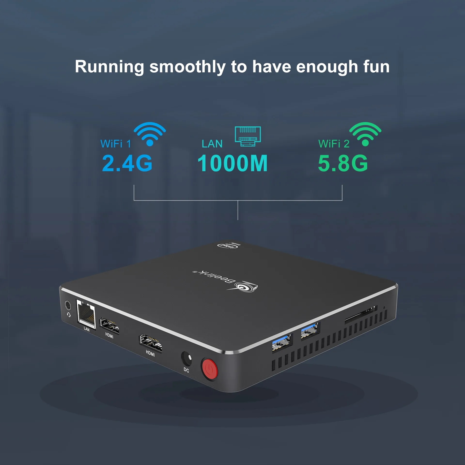 Мини ПК Beelink Gemini T45 в Apollo Lake Pentium J4205 8 Гб 256 ГБ HD graphics 505 2 4 ГГц 5 ггц WiFi 1000 Мбит/с USB3.0 BT