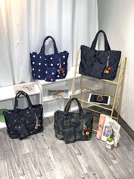 

2020 Winter Cotton Feather Down Bag Fashion Shoulder Bag Designer Handbags Space Cotton Crossbody Bags For Women Bolsa de hombro