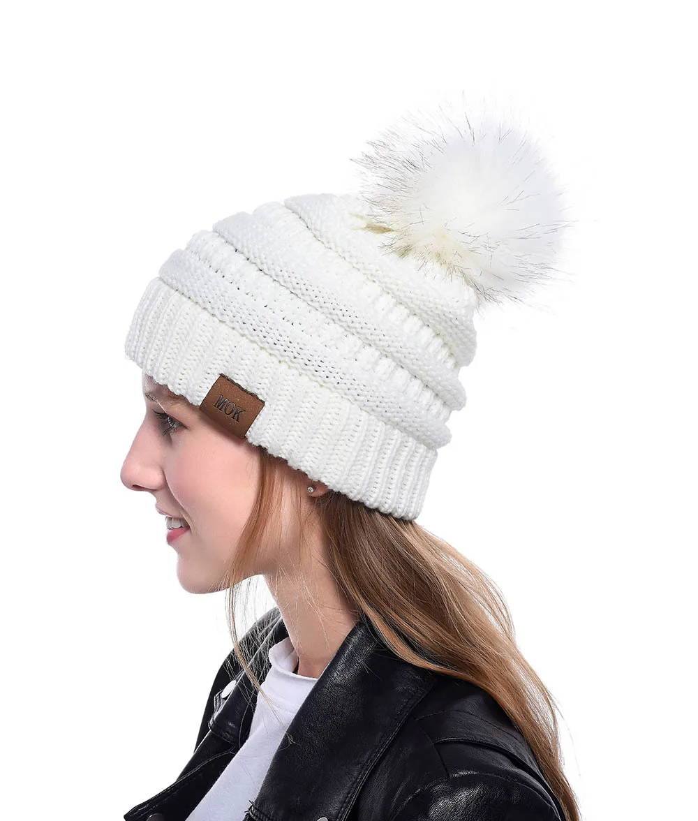 Помпон зимняя шапка Мужская Skullies Beanies женская теплая шапка эластичные трикотажные лыжные шапочки