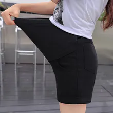 Летние шорты для беременных женщин; шорты с эластичной резинкой на талии