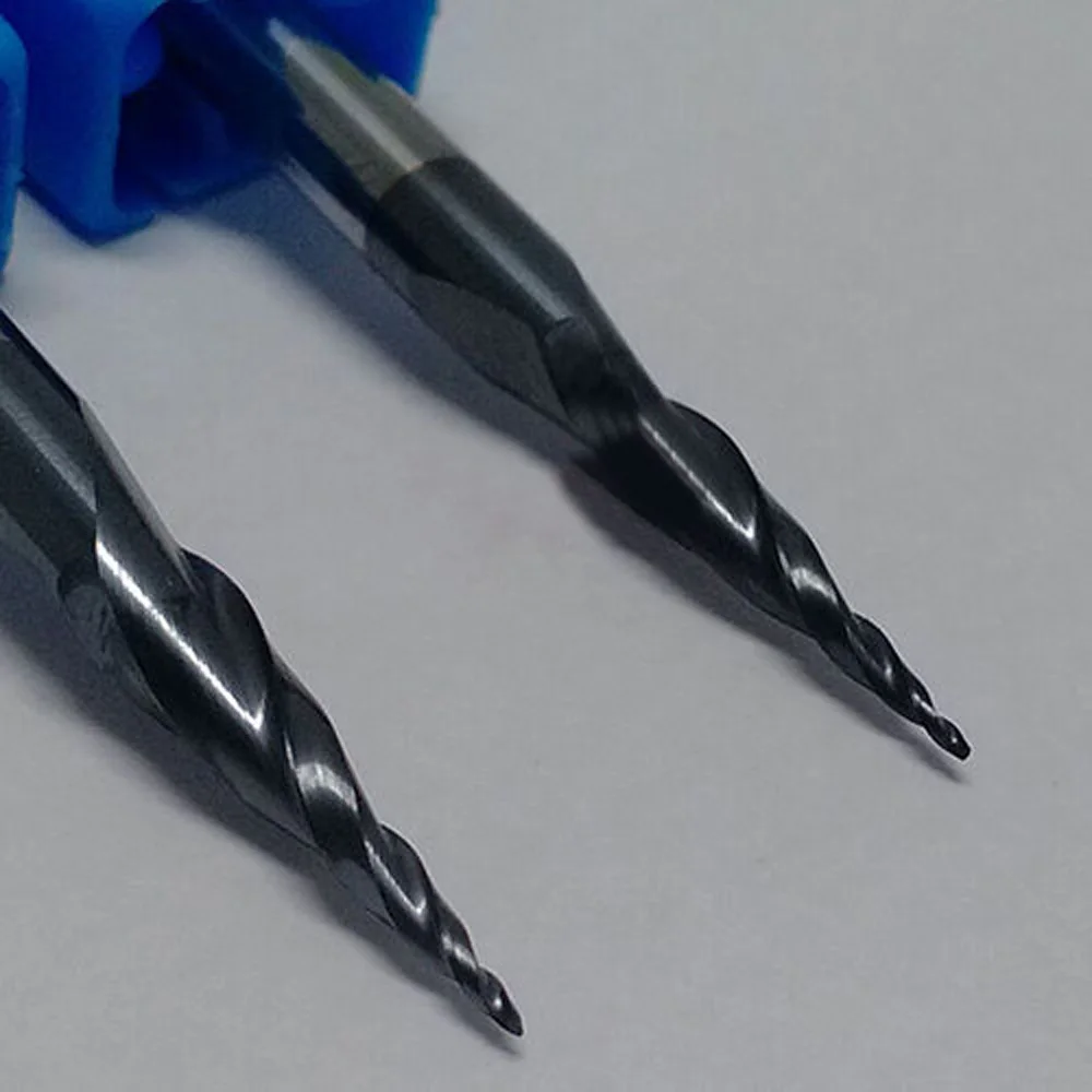R0.25 4mm 20.5mmCarbide 2-Flute Taper Ball Nose Endmill CNC Bit Carving Kit Part