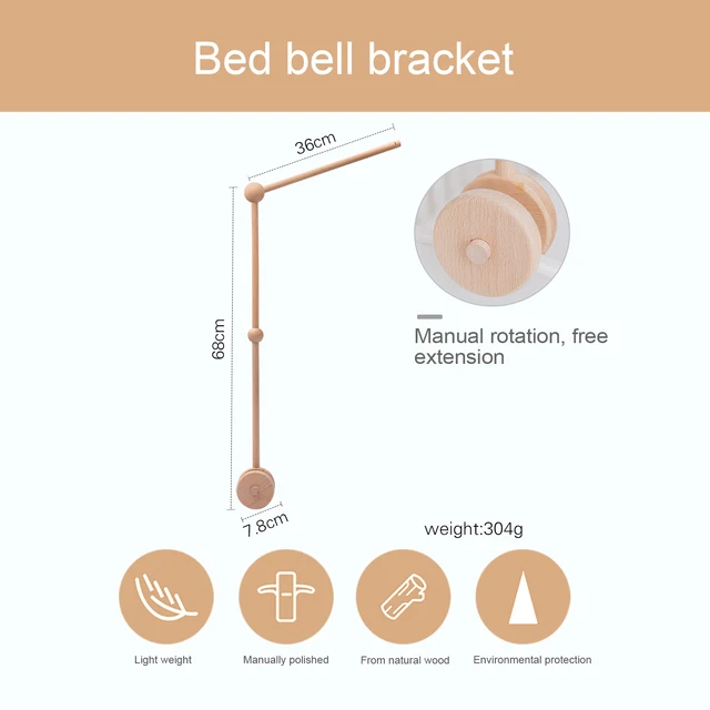 let's make Baby Rattles Bracket Holder Arm Used For Hanging Bed Bell Baby Toys Crib Toy For 0-12 Month Baby New 6