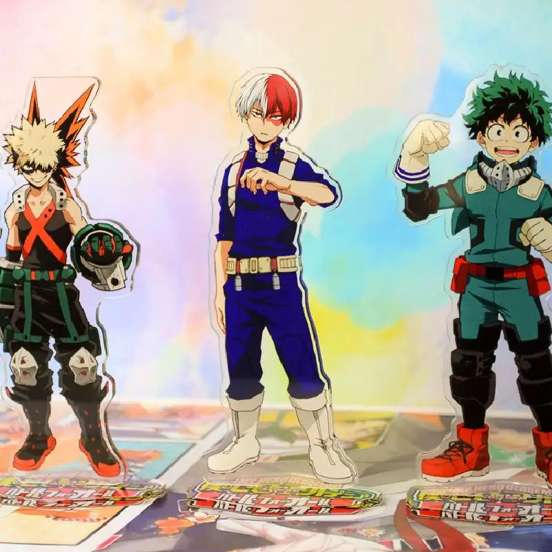 Anime My Hero Academia Midoriya Izuku Shoto Todoroki Acrylic Stand Figure Desktop Decoration Collection Model Toy Doll Gifts | Игрушки и