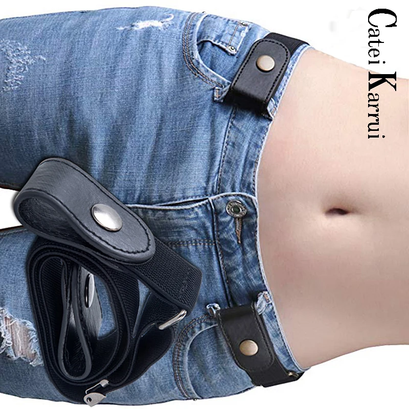 

Catei Karrui Buckle-free Elastic Women Belt for Jeans without Buckle Comfortable Invisible Belt No Bulge No Hassle new