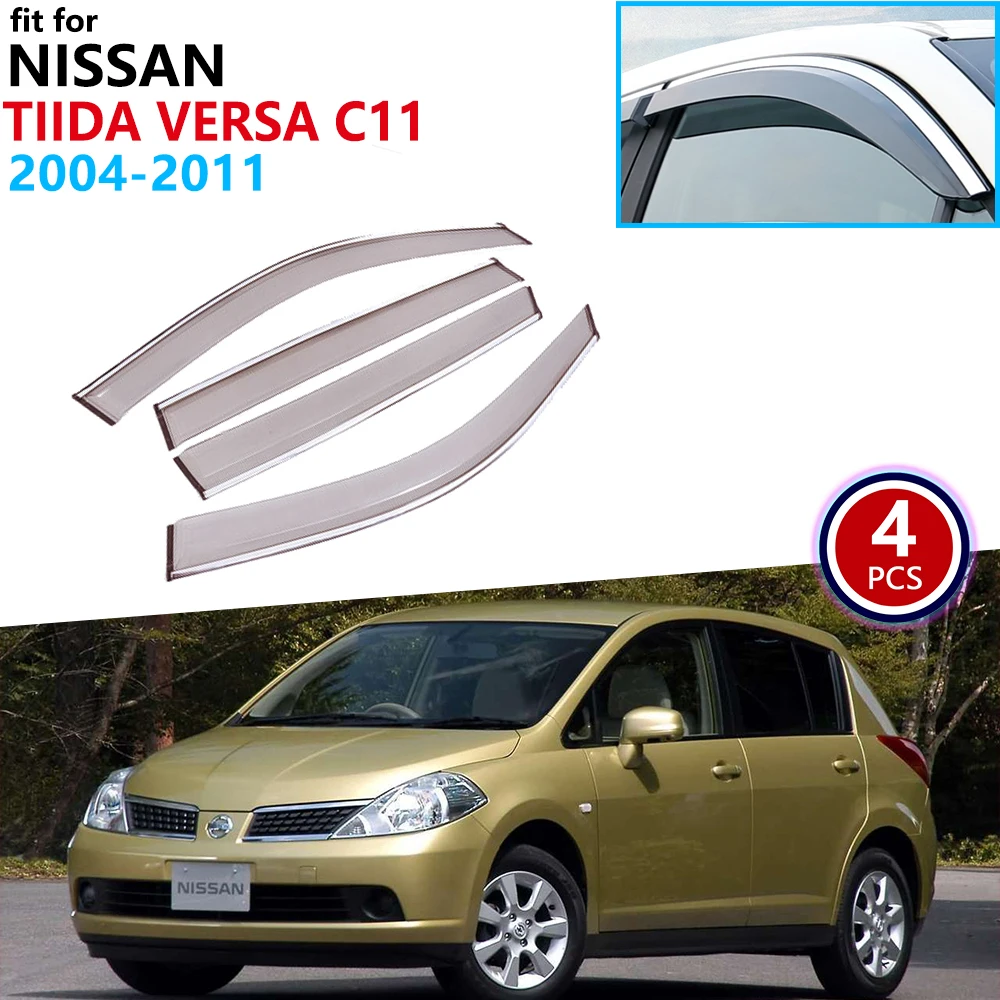 Для Nissan Tiida Versa C11 2004 ~ 2011 оконный козырек вентиляционные навесы защита от дождя