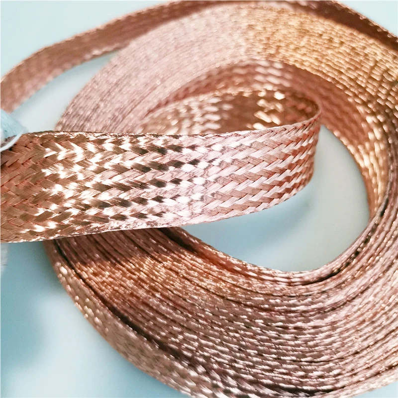 10 meters Copper Braided Grounding Wire Distribution Line Gold Silver Bare  Copper Wire Conductive Tape Copper