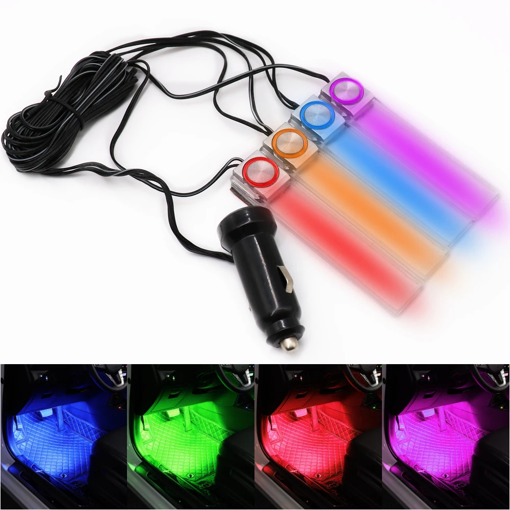 

4x Ambient Light LED Atmosphere Light Auto Interior Inner Door Bowl handle Armrest Light Car Door Interior Light Decorative Lamp