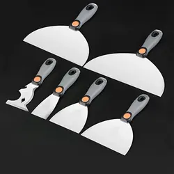 Espátula para reboco de drywall, ferramenta de aço inoxidável para limpeza de parede, lança de massa, utensílio de construção