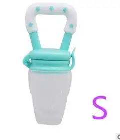 Blue white S Силиконовый Рюкзак-переноска Соска-пустышка для детей ясельного возраста соска для еда, фрукты Nibler пустышка соска для кормления ребенка - Цвет: Blue white S