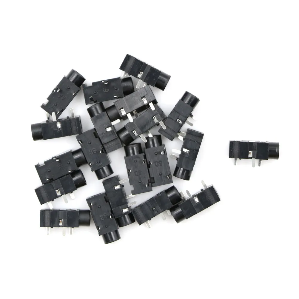 

20PCS 3 Pin DIP Headphone Jack Socket PJ-320A 3.5mm Female Audio Connector