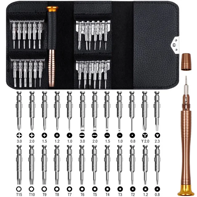 Jeu d'embouts de tournevis de précision Torx 25 en 1, outils manuels, Kit de tournevis, jeu de tournevis pour outils de réparation de téléphones mobiles Xiaomi 1