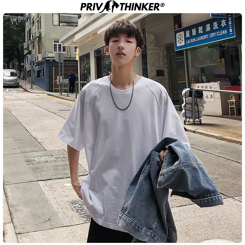 

Privathinker 2020 Men Cotton Solid O-Neck Tshirts Men Fashion Harajuku T-Shirt Male Streetwear Korean Tshirt Summer Tops Clothes