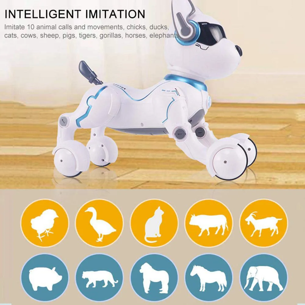 RC robot chien intelligent chiot en peluche