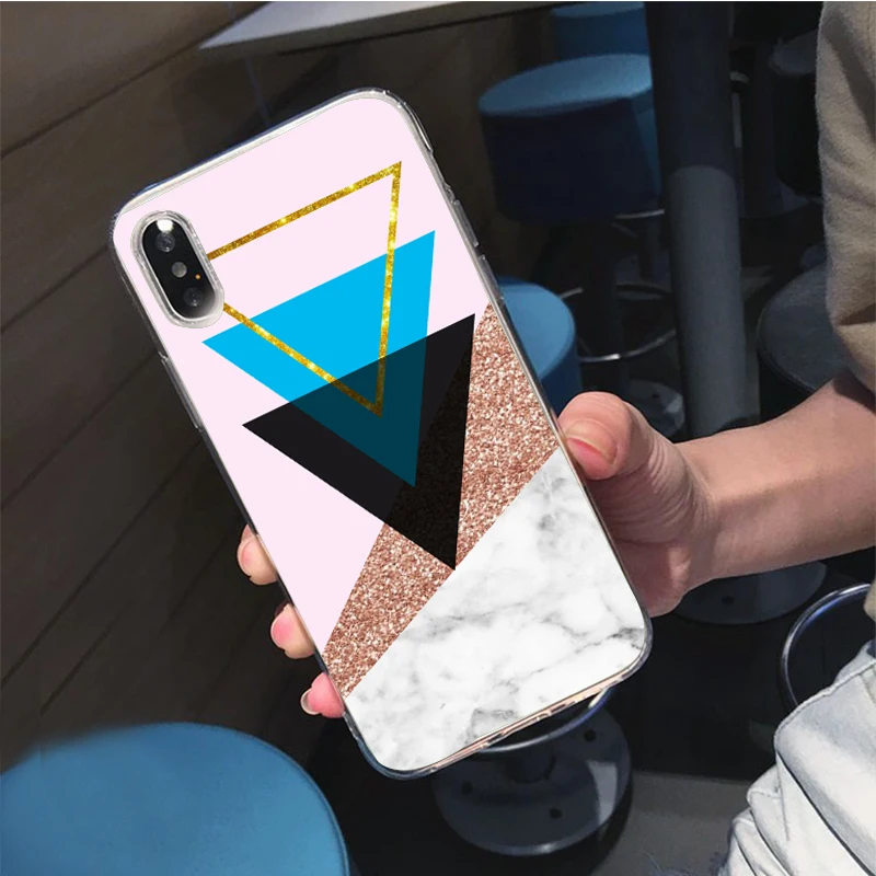 Geometric phone case For iphone Xs MAX XR X 7 8 plus 11 11Pro 11 MAX 5