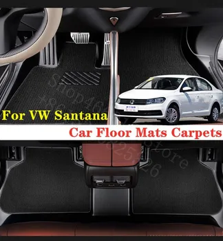 

Puou For VW Santana 14-17 Car Floor Mats Carpets Front & Rear Full Set Custom auto foot Pads automobile waterproof carpet cover