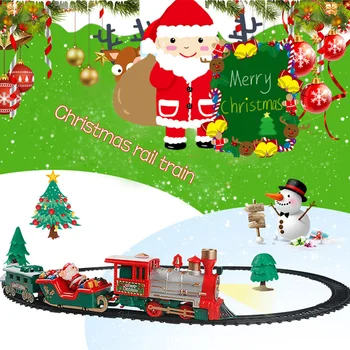

Christmas Toys Children's Small Train Track Electric Lighting Classical Music Train Parent-child Interactive Communication Toys