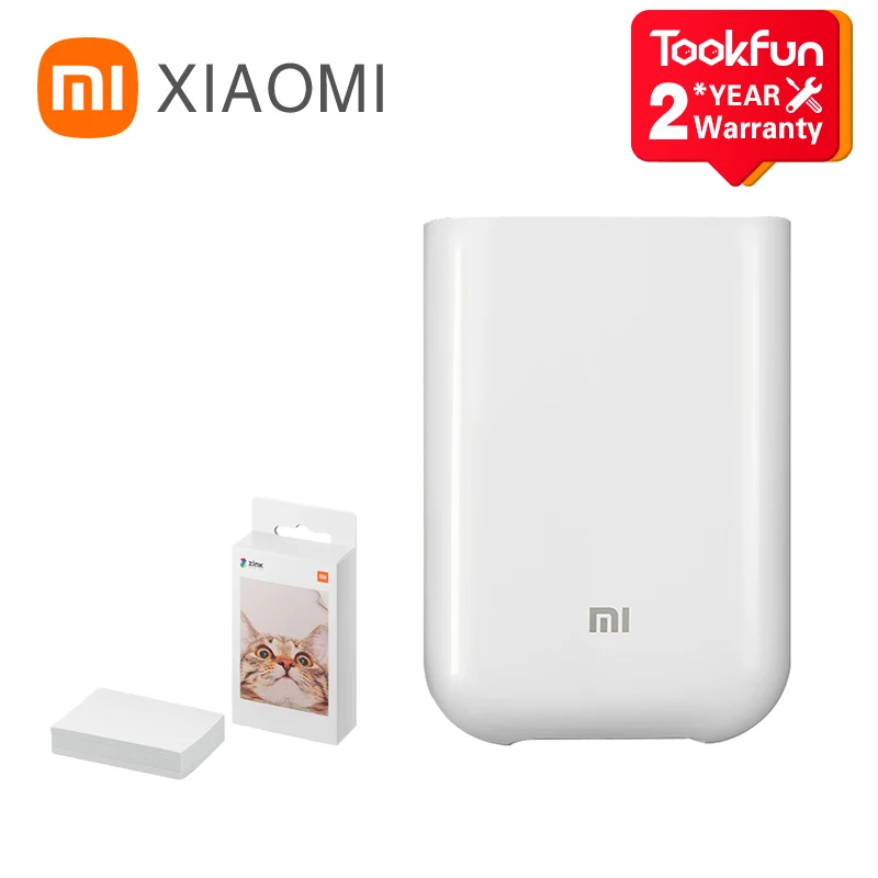 Портативный фотопринтер Xiaomi Mi Bluetooth 5 0 BLE ZINK технология Inkless AR видеопечать |