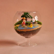 Прозрачная стеклянная ваза стеклянная Террариум чашка в форме бутылки украшение сада орнамент