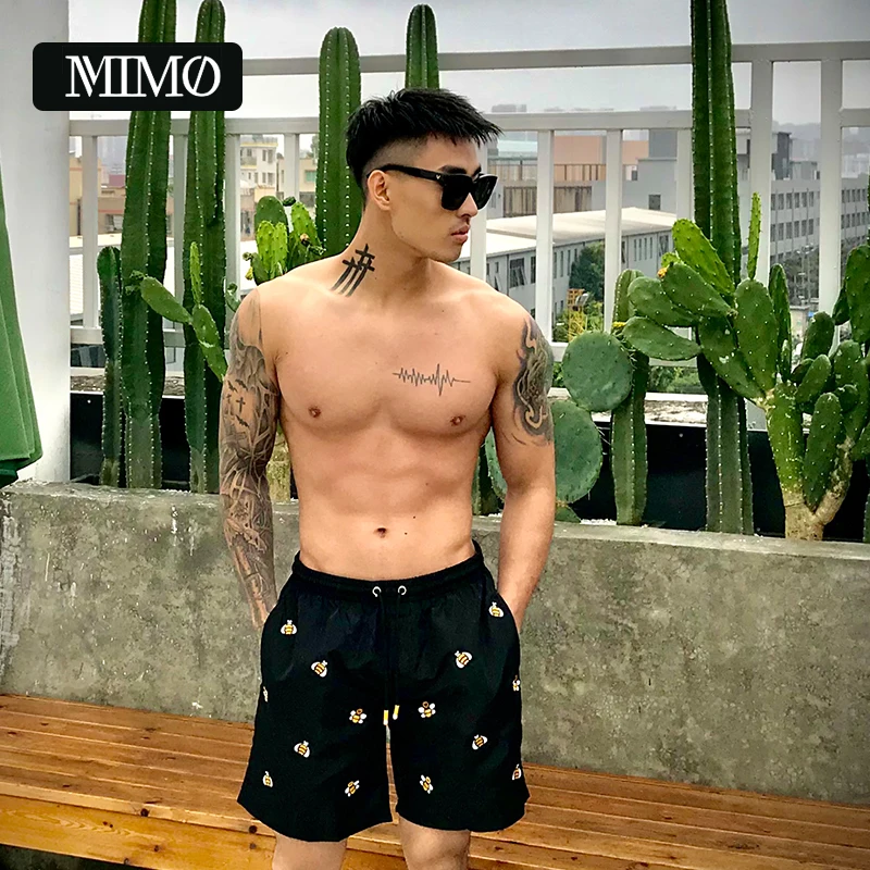 

BEE EMBROIDERY NEW ARRIVAL MEN'S SWIMMING PANTS BEACH WEAR