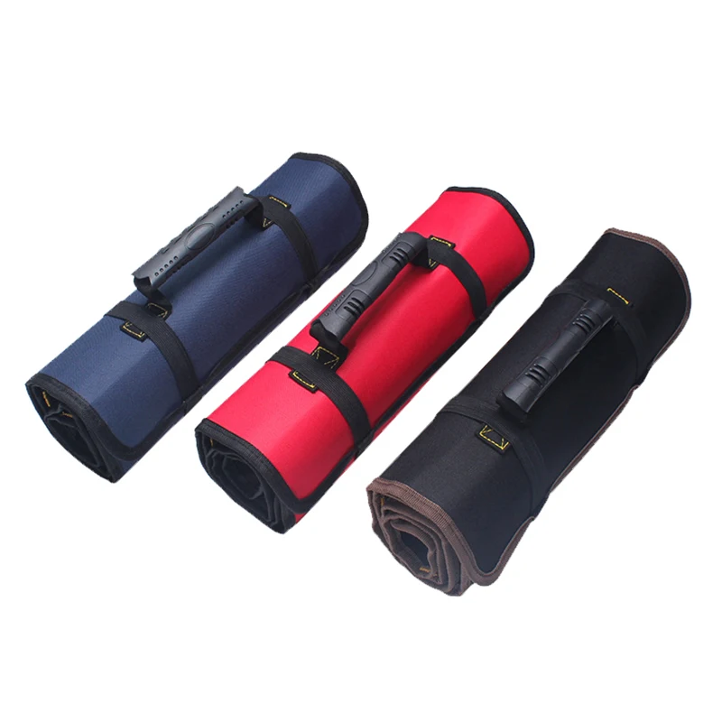 Multifunction Roller Tool Bags Oxford Canvas Practical Handles Bags Chisel Electrician Carrying Toolkit Instrument Package mini tool bag