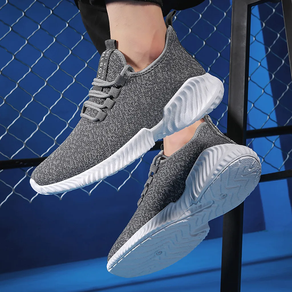 Summer Breathable Men Shoes Casual Shoes Men Fashions Male Mesh Shoes Men Sneakers Big Size Zapatillas Hombre Blue New#3