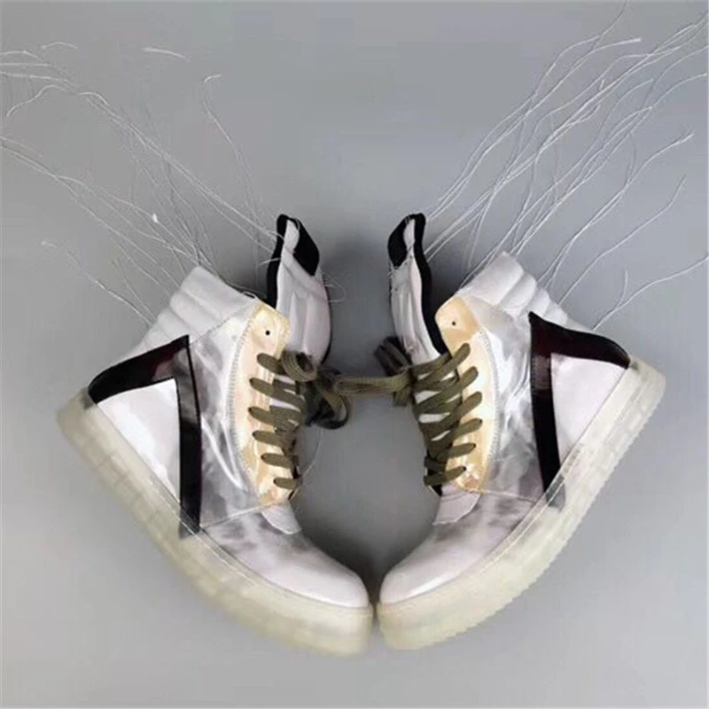bottines homme transparente