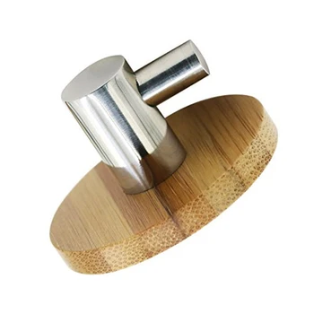 

Bathroom Wall Mount Towel Clothes Hanger Holder Stainless Steel Robe Hook Kitchen Organizer Bamboo Wood Storage Hooks