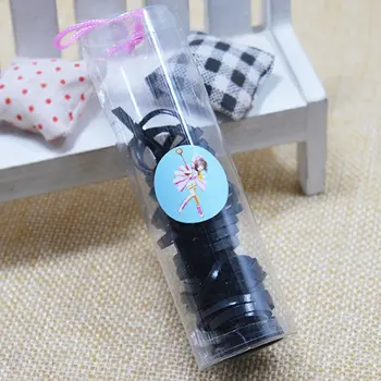 

Kids Girls Rubber Bands Colorful/Black Color Disposable Elastic Hair Bands Ties with Plastic Box for Baby Girls Hair Accessories
